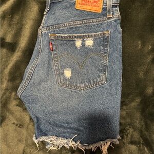 Levi's Distressed Denim Shorts